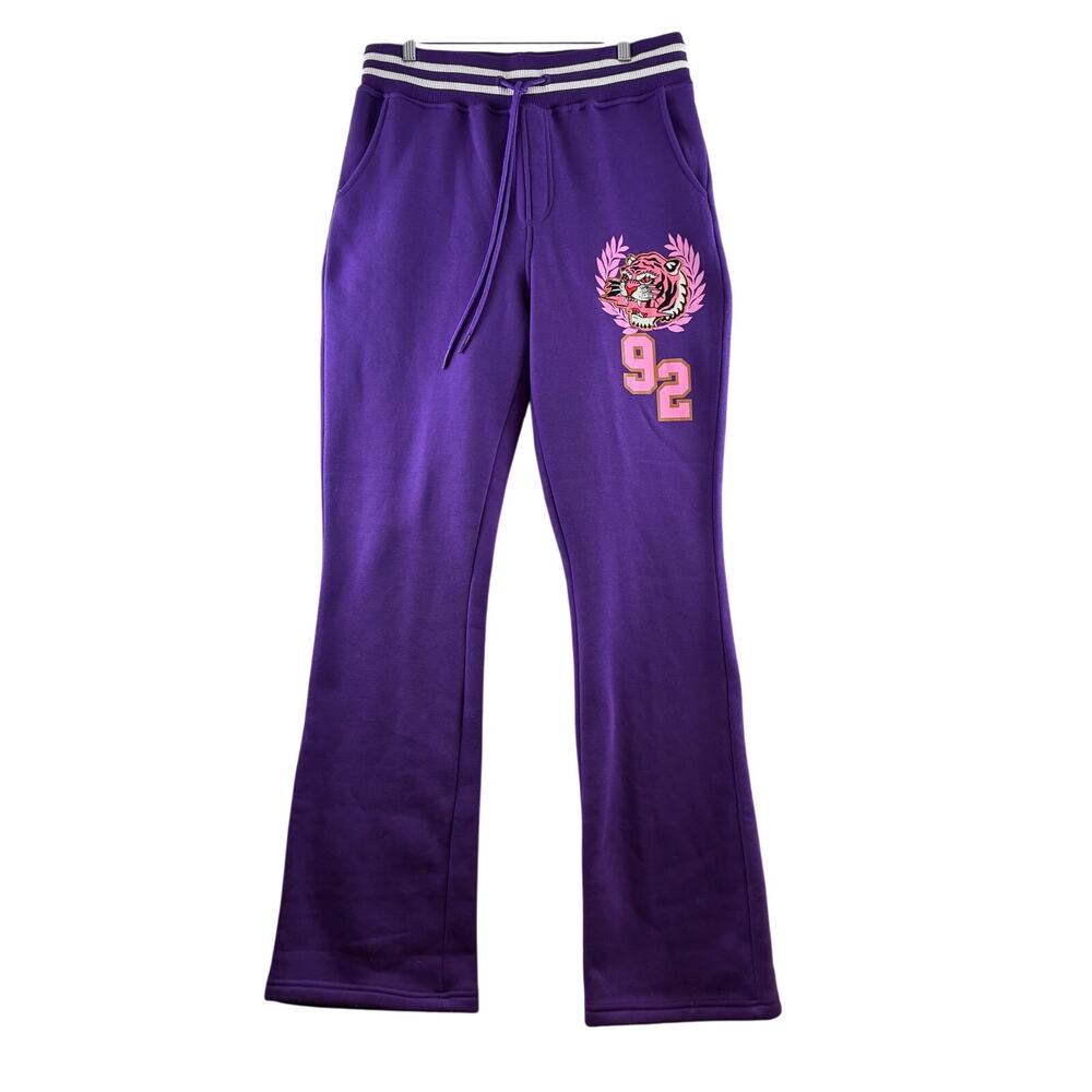 Original Fables Y2K Royal Purple Sweatpants 92 Tiger NWOT Pockets SOFT Large